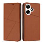 For Infinix Hot 30 Strong Magnetic Frosted Flip Leather Phone Case(Coffee Color)
