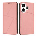 For Infinix Hot 30 Strong Magnetic Frosted Flip Leather Phone Case(Pink)