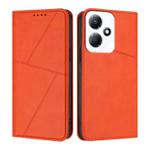 For Infinix Hot 30 Play / Hot 30 Play NFC Strong Magnetic Frosted Flip Leather Phone Case(Orange)