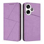 For Infinix Hot 30i Strong Magnetic Frosted Flip Leather Phone Case(Light Purple)