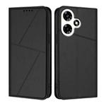 For Infinix Hot 30i Strong Magnetic Frosted Flip Leather Phone Case(Black)