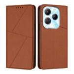 For Infinix Hot 40 / Hot 40 Pro Strong Magnetic Frosted Flip Leather Phone Case(Coffee Color)