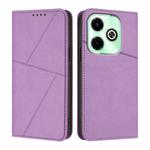 For Infinix Hot 40i Strong Magnetic Frosted Flip Leather Phone Case(Light Purple)