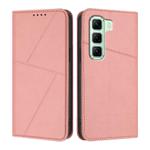 For Infinix Hot 50 4G Strong Magnetic Frosted Flip Leather Phone Case(Pink)