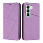 For Infinix Hot 50 5G Strong Magnetic Frosted Flip Leather Phone Case(Light Purple)