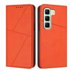 For Infinix Hot 50 5G Strong Magnetic Frosted Flip Leather Phone Case(Orange)
