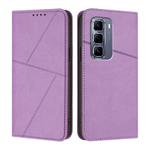 For Infinix Hot 50 Pro 4G Strong Magnetic Frosted Flip Leather Phone Case(Light Purple)