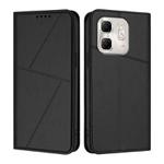 For Infinix Hot 50i / Smart 9 Strong Magnetic Frosted Flip Leather Phone Case(Black)