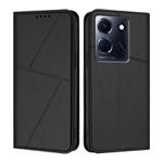 For Infinix Note 30 5G Strong Magnetic Frosted Flip Leather Phone Case(Black)