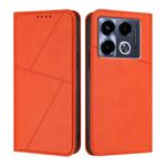 For Infinix Note 40 4G Strong Magnetic Frosted Flip Leather Phone Case(Orange)