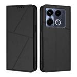 For Infinix Note 40 4G Strong Magnetic Frosted Flip Leather Phone Case(Black)