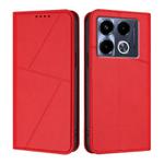 For Infinix Note 40 5G Strong Magnetic Frosted Flip Leather Phone Case(Red)