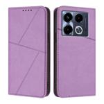 For Infinix Note 40 5G Strong Magnetic Frosted Flip Leather Phone Case(Light Purple)