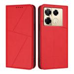 For Infinix Note 40 Pro / Note 40 Pro+ Strong Magnetic Frosted Flip Leather Phone Case(Red)