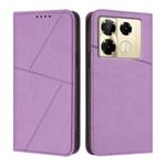 For Infinix Note 40 Pro / Note 40 Pro+ Strong Magnetic Frosted Flip Leather Phone Case(Light Purple)