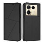 For Infinix Note 40 Pro / Note 40 Pro+ Strong Magnetic Frosted Flip Leather Phone Case(Black)