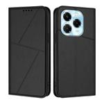 For Infinix Note 40X 5G Strong Magnetic Frosted Flip Leather Phone Case(Black)