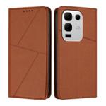 For Infinix Note 50x Strong Magnetic Frosted Flip Leather Phone Case(Coffee Color)