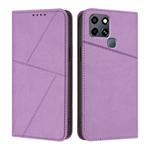 For Infinix Smart 6 HD Strong Magnetic Frosted Flip Leather Phone Case(Light Purple)