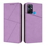 For Infinix Smart 6 Plus India Strong Magnetic Frosted Flip Leather Phone Case(Light Purple)
