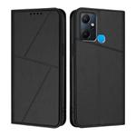 For Infinix Smart 6 Plus India Strong Magnetic Frosted Flip Leather Phone Case(Black)