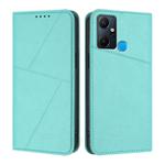 For Infinix Smart 6 Plus India Strong Magnetic Frosted Flip Leather Phone Case(Light Blue)
