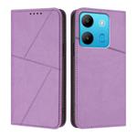 For Infinix Smart 7 Strong Magnetic Frosted Flip Leather Phone Case(Light Purple)
