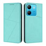 For Infinix Smart 7 Strong Magnetic Frosted Flip Leather Phone Case(Light Blue)