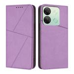 For Infinix Smart 7 HD / Smart 7 India Strong Magnetic Frosted Flip Leather Phone Case(Light Purple)