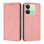 For Infinix Smart 7 HD / Smart 7 India Strong Magnetic Frosted Flip Leather Phone Case(Pink)