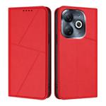 For Infinix Smart 8 / 8 Plus / 8 Pro Strong Magnetic Frosted Flip Leather Phone Case(Red)