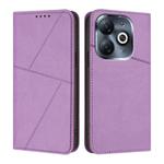 For Infinix Smart 8 / 8 Plus / 8 Pro Strong Magnetic Frosted Flip Leather Phone Case(Light Purple)