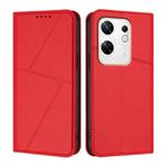 For Infinix Zero 30 4G Strong Magnetic Frosted Flip Leather Phone Case(Red)