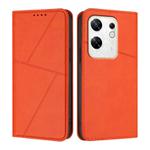 For Infinix Zero 30 4G Strong Magnetic Frosted Flip Leather Phone Case(Orange)
