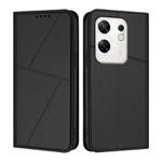 For Infinix Zero 30 4G Strong Magnetic Frosted Flip Leather Phone Case(Black)