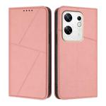 For Infinix Zero 30 4G Strong Magnetic Frosted Flip Leather Phone Case(Pink)