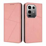 For Infinix Note 50 Pro+ Strong Magnetic Frosted Flip Leather Phone Case(Pink)