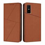 For Infinix GT 30 Pro Strong Magnetic Frosted Flip Leather Phone Case(Coffee Color)