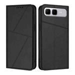 For Infinix Smart 10 Plus 4G Strong Magnetic Frosted Flip Leather Phone Case(Black)