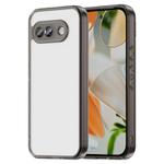 For Google Pixel 9a PC Hybrid TPU Airbag Shockproof Phone Case(Transparent Black)