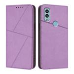 For Kyocera Android One S9 Strong Magnetic Frosted Flip Leather Phone Case(Light Purple)