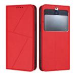 For Kyocera Basio 3 Strong Magnetic Frosted Flip Leather Phone Case(Red)