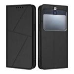 For Kyocera Basio 3 Strong Magnetic Frosted Flip Leather Phone Case(Black)