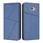 For Kyocera Basio 4 / Kantan Sumaho 2 Strong Magnetic Frosted Flip Leather Phone Case(Royal Blue)