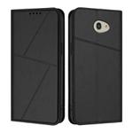 For Kyocera Basio 4 / Kantan Sumaho 2 Strong Magnetic Frosted Flip Leather Phone Case(Black)