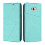 For Kyocera Basio 4 / Kantan Sumaho 2 Strong Magnetic Frosted Flip Leather Phone Case(Light Blue)