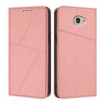 For Kyocera Basio 4 / Kantan Sumaho 2 Strong Magnetic Frosted Flip Leather Phone Case(Pink)