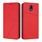 For Kyocera Digno BX Strong Magnetic Frosted Flip Leather Phone Case(Red)