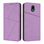 For Kyocera Digno BX Strong Magnetic Frosted Flip Leather Phone Case(Light Purple)