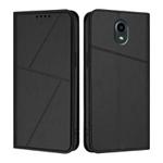 For Kyocera Digno BX Strong Magnetic Frosted Flip Leather Phone Case(Black)